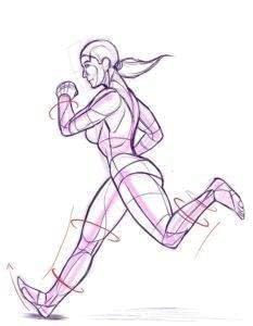 Woman running healthy